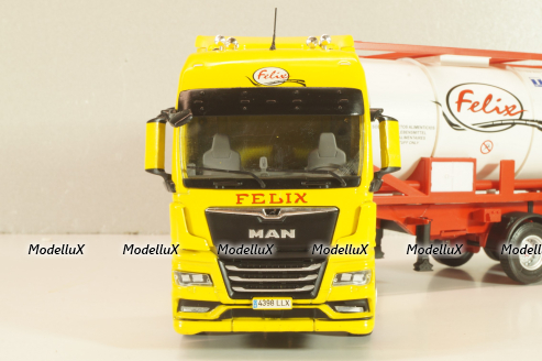 MAN TGX with semi-trailer tanker "Felix" 2021, yellow/white, Camiones Espanoles, №5, Salvat 1:43