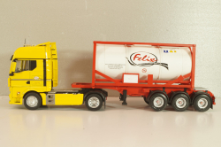 MAN TGX with semi-trailer tanker "Felix" 2021, yellow/white, Camiones Espanoles, №5, Salvat 1:43
