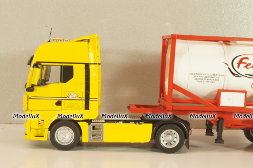 MAN TGX with semi-trailer tanker "Felix" 2021, yellow/white, Camiones Espanoles, №5, Salvat 1:43