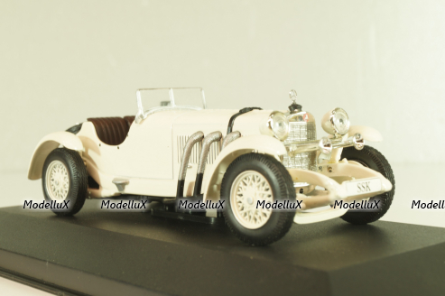 Mercedes-Benz SSK (W06) 1928, white, Altaya, MBOMS013, Mercedes-Benz Offizielle Modell Sammlung #13, Altaya 1:43