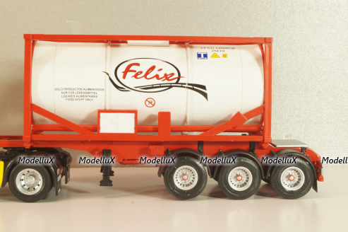 MAN TGX with semi-trailer tanker "Felix" 2021, yellow/white, Camiones Espanoles, №5, Salvat 1:43