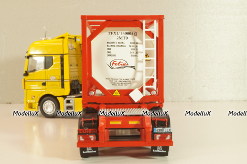 MAN TGX with semi-trailer tanker "Felix" 2021, yellow/white, Camiones Espanoles, №5, Salvat 1:43