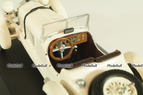 Mercedes-Benz SSK (W06) 1928, white, Altaya, MBOMS013, Mercedes-Benz Offizielle Modell Sammlung #13, Altaya 1:43