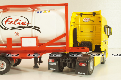 MAN TGX with semi-trailer tanker "Felix" 2021, yellow/white, Camiones Espanoles, №5, Salvat 1:43