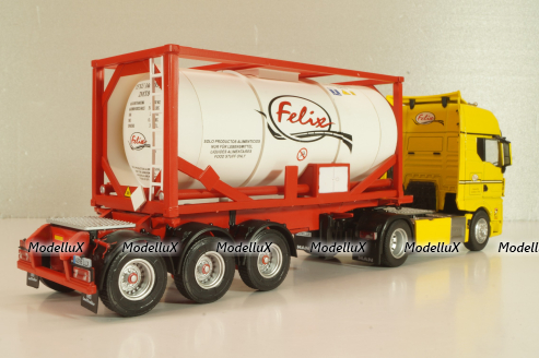 MAN TGX with semi-trailer tanker "Felix" 2021, yellow/white, Camiones Espanoles, №5, Salvat 1:43