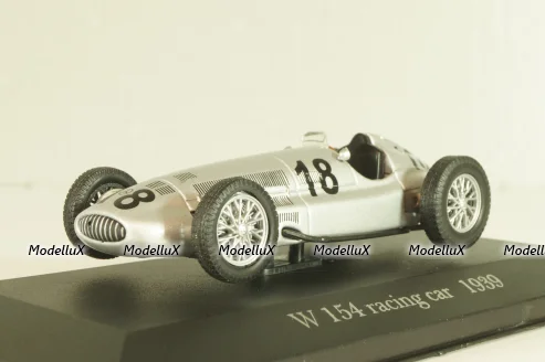 Mercedes W154 3-litre racibg car 1939, silver, MBOMS048, Altaya, Mercedes-Benz Offizielle Modell Sammlung #48, 1:43