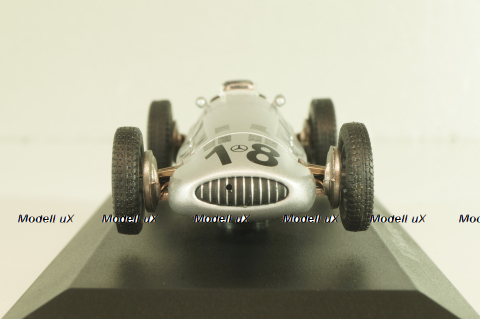 Mercedes W154 3-litre racibg car 1939, silver, MBOMS048, Altaya, Mercedes-Benz Offizielle Modell Sammlung #48, 1:43