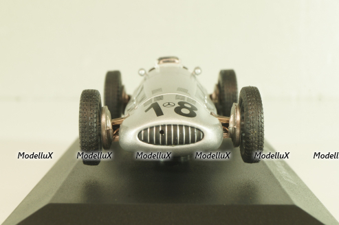 Mercedes W154 3-litre racibg car 1939, silver, MBOMS048, Altaya, Mercedes-Benz Offizielle Modell Sammlung #48, 1:43
