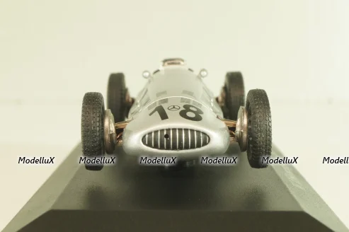 Mercedes W154 3-litre racibg car 1939, silver, MBOMS048, Altaya, Mercedes-Benz Offizielle Modell Sammlung #48, 1:43