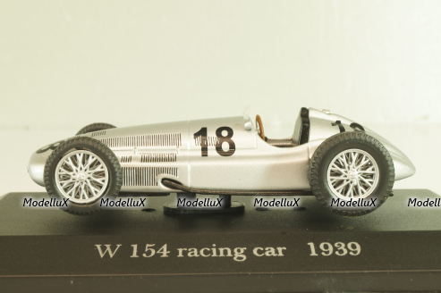Mercedes W154 3-litre racibg car 1939, silver, MBOMS048, Altaya, Mercedes-Benz Offizielle Modell Sammlung #48, 1:43