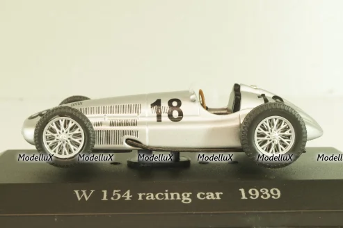 Mercedes W154 3-litre racibg car 1939, silver, MBOMS048, Altaya, Mercedes-Benz Offizielle Modell Sammlung #48, 1:43
