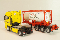 MAN TGX with semi-trailer tanker "Felix" 2021, yellow/white, Camiones Espanoles, №5, Salvat 1:43