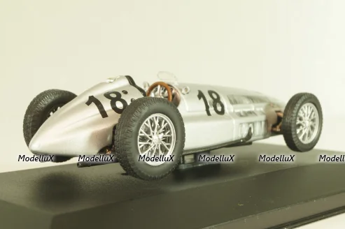 Mercedes W154 3-litre racibg car 1939, silver, MBOMS048, Altaya, Mercedes-Benz Offizielle Modell Sammlung #48, 1:43