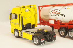 MAN TGX with semi-trailer tanker "Felix" 2021, yellow/white, Camiones Espanoles, №5, Salvat 1:43