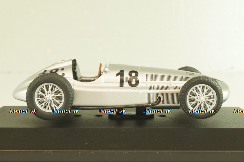 Mercedes W154 3-litre racibg car 1939, silver, MBOMS048, Altaya, Mercedes-Benz Offizielle Modell Sammlung #48, 1:43