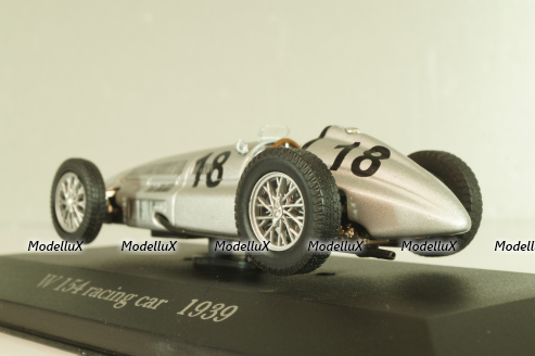 Mercedes W154 3-litre racibg car 1939, silver, MBOMS048, Altaya, Mercedes-Benz Offizielle Modell Sammlung #48, 1:43
