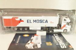 Mercedes-Benz Actros MP4 with semi trailer "EL Mosca" 2021, white, Camiones Españoles Nº 16, Salvat 1:43
