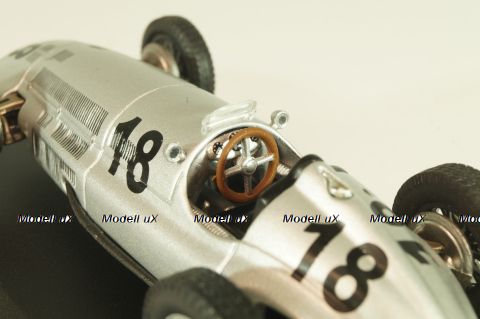 Mercedes W154 3-litre racibg car 1939, silver, MBOMS048, Altaya, Mercedes-Benz Offizielle Modell Sammlung #48, 1:43