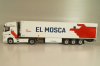 Mercedes-Benz Actros MP4 with semi trailer "EL Mosca" 2021, white, Camiones Españoles Nº 16, Salvat 1:43