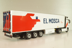 Mercedes-Benz Actros MP4 with semi trailer "EL Mosca" 2021, white, Camiones Españoles Nº 16, Salvat 1:43