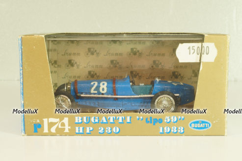 Bugatti type 59  #28 1933, blue, R174, Brumm 1:43