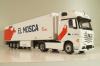 Mercedes-Benz Actros MP4 with semi trailer "EL Mosca" 2021, white, Camiones Españoles Nº 16, Salvat 1:43