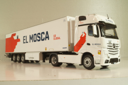 Mercedes-Benz Actros MP4 with semi trailer "EL Mosca" 2021, white, Camiones Españoles Nº 16, Salvat 1:43