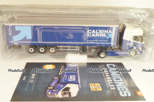 DAF XG tractor with semi trailer "Calsina Carre" 2022, blue/white, Camiones Españoles Nº 10, Salvat 1:43