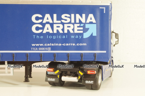 DAF XG tractor with semi trailer "Calsina Carre" 2022, blue/white, Camiones Españoles Nº 10, Salvat 1:43