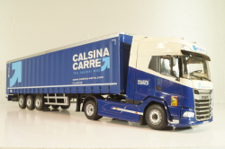 DAF XG tractor with semi trailer "Calsina Carre" 2022, blue/white, Camiones Españoles Nº 10, Salvat 1:43