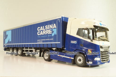 DAF XG tractor with semi trailer "Calsina Carre" 2022, blue/white, Camiones Españoles Nº 10, Salvat 1:43