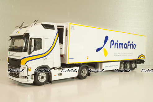 VOLVO FH tractor with semi trailer "Prima Frio" 2020, white, Camiones Españoles Nº 15, Salvat 1:43