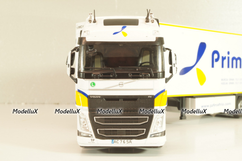 VOLVO FH tractor with semi trailer "Prima Frio" 2020, white, Camiones Españoles Nº 15, Salvat 1:43