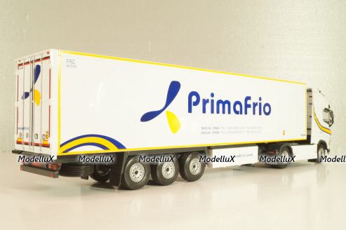 VOLVO FH tractor with semi trailer "Prima Frio" 2020, white, Camiones Españoles Nº 15, Salvat 1:43