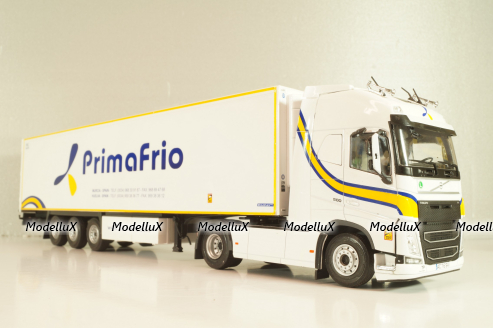 VOLVO FH tractor with semi trailer "Prima Frio" 2020, white, Camiones Españoles Nº 15, Salvat 1:43