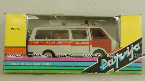 Раф-2203, медицинская, светло-серая, сентябрь 89г., Тантал/Радон 1:43