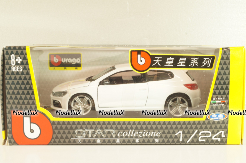 Volkswagen Scirocco R 2008, white, 21060, Burago 1:24