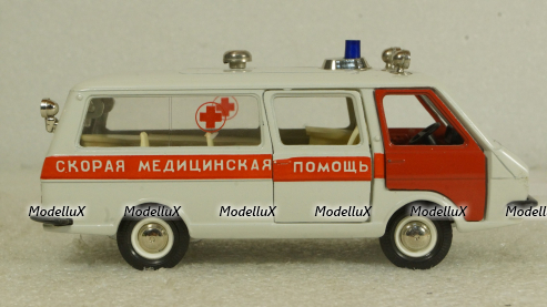 Раф-2203, медицинская, светло-серая, сентябрь 89г., Тантал/Радон 1:43