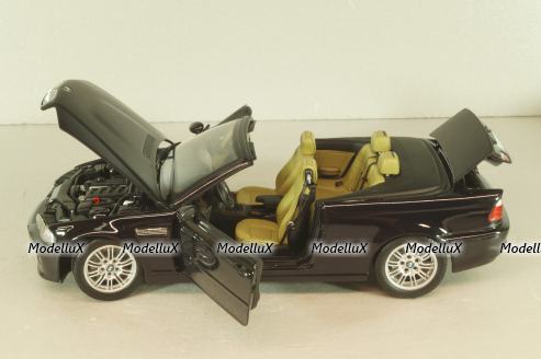 BMW M3 Cabriolet (E46) 2001, black, Kyosho 1:18