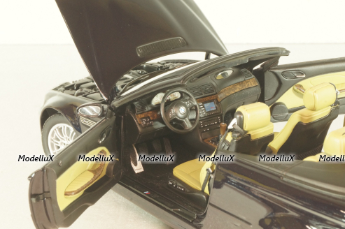 BMW M3 Cabriolet (E46) 2001, black, Kyosho 1:18