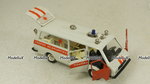 Раф-2203, медицинская, светло-серая, сентябрь 89г., Тантал/Радон 1:43