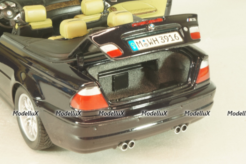 BMW M3 Cabriolet (E46) 2001, black, Kyosho 1:18