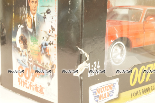 Ford Mustang Mach I from movie James Bond "Diamonds are Forever" 1971, red, 79851, Motor Max 1:24