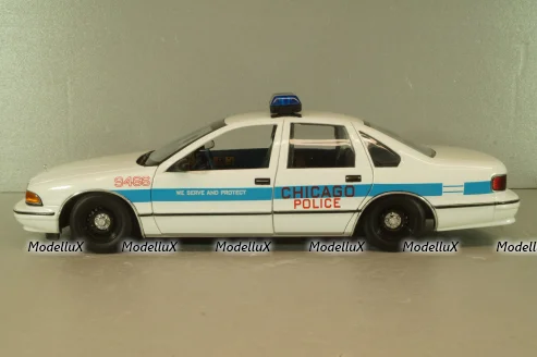 Chevrolet Caprice Police Chicago 1993, white, UT Models 1:18