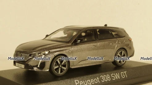 Peugeot 308 Sw Gt 2021 Platinum Grey, 473936, Norev 1:43