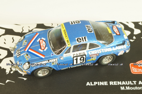Renault Alpine A110 1800 #19, Rally Monte Carlo 1976, M.Mouton/F.Conconi, Altaya 1:43