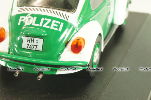 Volkswagen Beetle 1200 Polizei 1977, white/green, 7598001, Atlas Police Cars Collection 1:43 Уценка!
