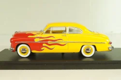 Mercury Club Coupe Street Rod 1949, yellow/red, Universal Hobbies 1:43