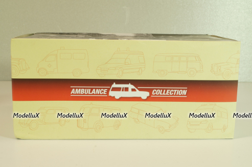 Cadillac Miller-Meteor Ambulance 1959, red/white, 7495002, Atlas Ambulance Cars Collection #2 1:43