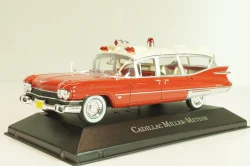 Cadillac Miller-Meteor Ambulance 1959, red/white, 7495002, Atlas Ambulance Cars Collection #2 1:43